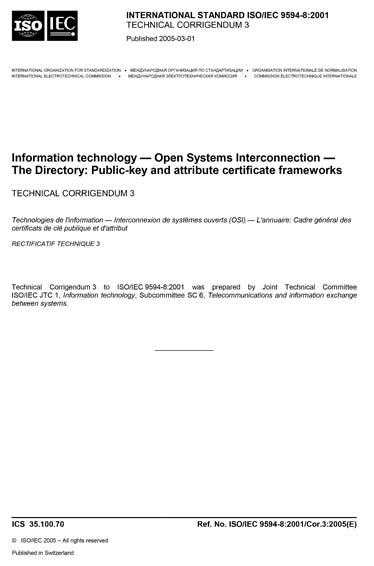 Standards PDF Cover Page