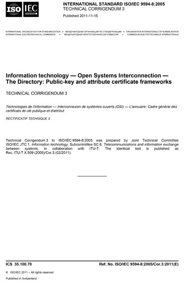Standards PDF Cover Page
