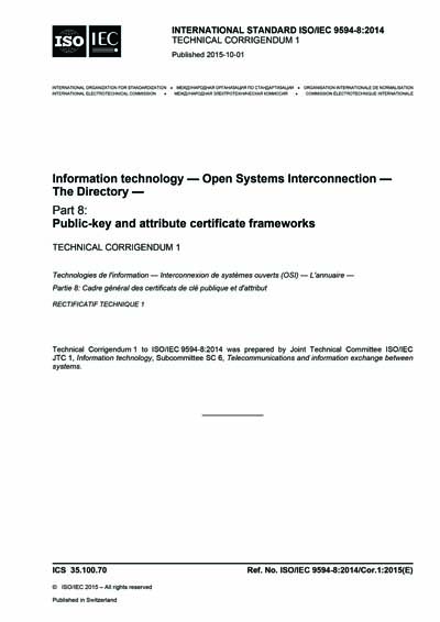 Standards PDF Cover Page