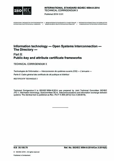 Standards PDF Cover Page