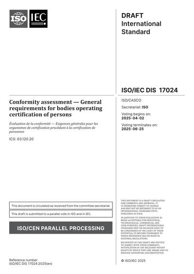 Standards PDF Cover Page