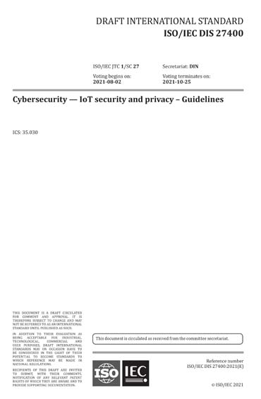 Standards PDF Cover Page