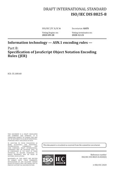 Standards PDF Cover Page
