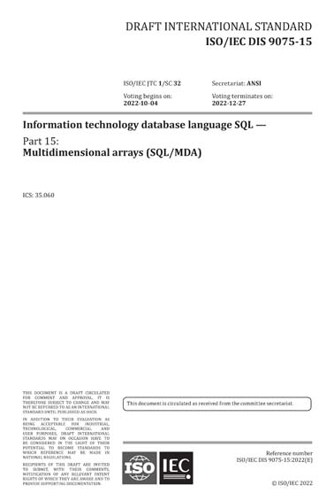 Standards PDF Cover Page