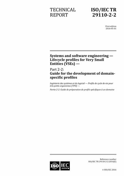 ISO/IEC TR 29110-2-2:2016 - Systems and software engineering ...