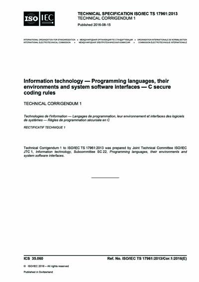 Standards PDF Cover Page