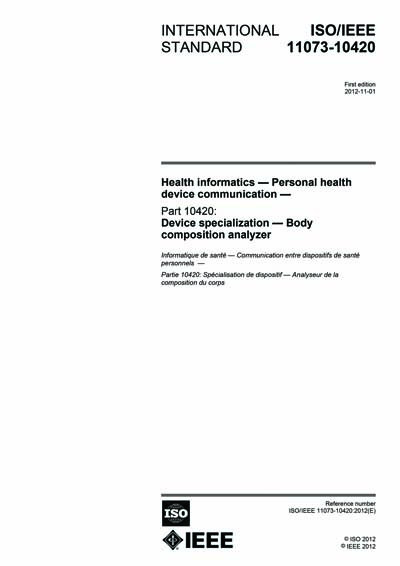 Standards PDF Cover Page