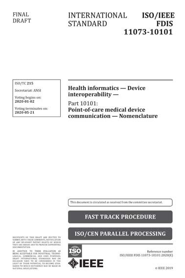 Standards PDF Cover Page