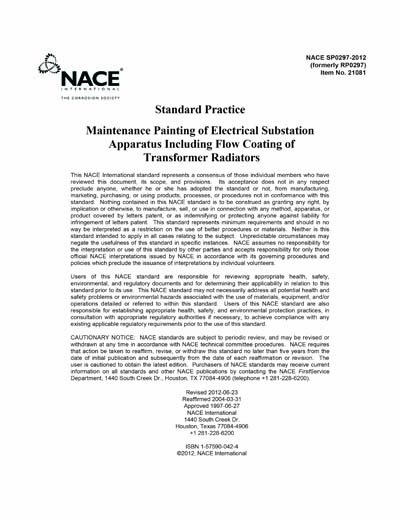 Standards PDF Cover Page