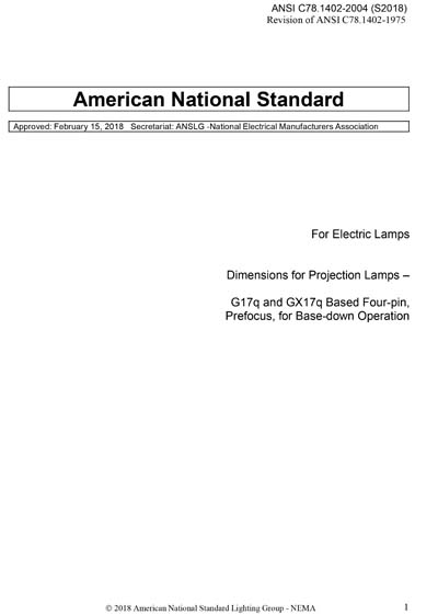 ANSI C78.1402-2004 (S2018) - ?American National Standard for Electric ...