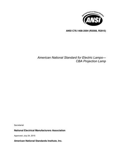 Standards PDF Cover Page