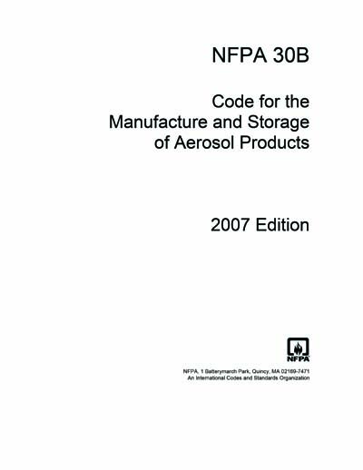 NFPA 30B, Code for the Manufacture and Storage of Aerosol Products