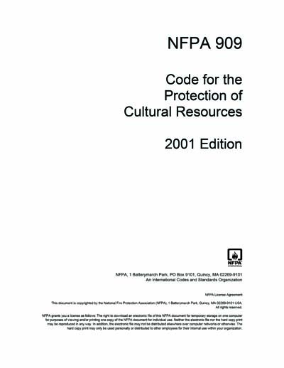 Pi 909 Code NFPA 909-2001 - NFPA 909: Code for the Protection of Cultural Resources ...