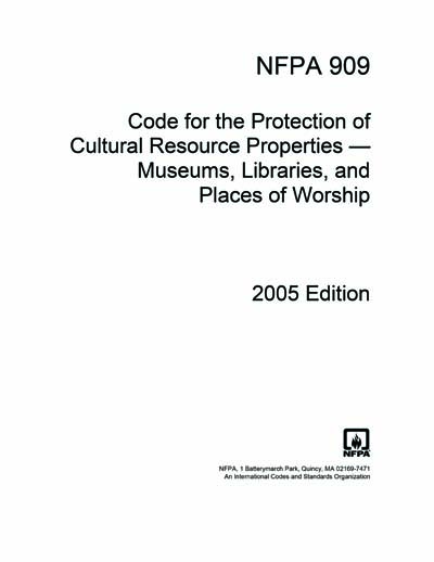 Section 909 Example NFPA 909-2005 - NFPA 909: Code for the Protection of Cultural Resource ...