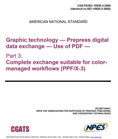 Standards PDF Cover Page