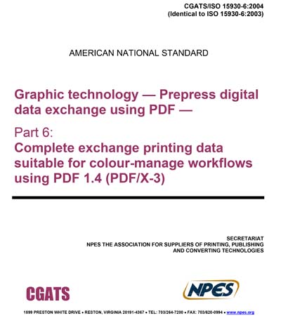 Standards PDF Cover Page