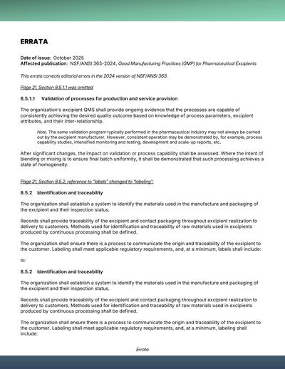 Standards PDF Cover Page