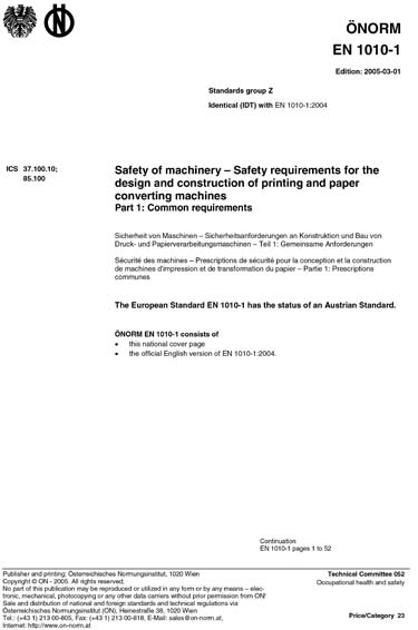 Standards PDF Cover Page