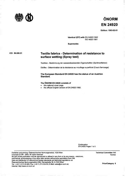 Standards PDF Cover Page