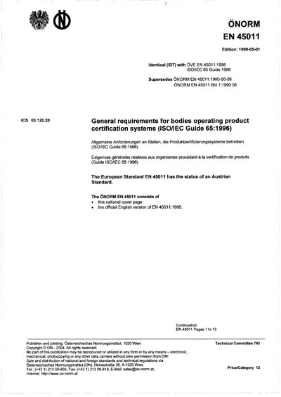 Standards PDF Cover Page