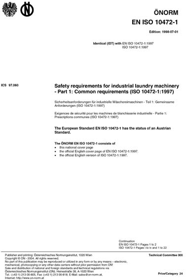 Standards PDF Cover Page