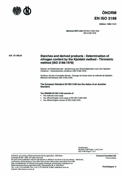 Iso 3187 Sampling Guidelines.pdf ONORM EN ISO 3188:1994 - Starches and derived products - Determination ...