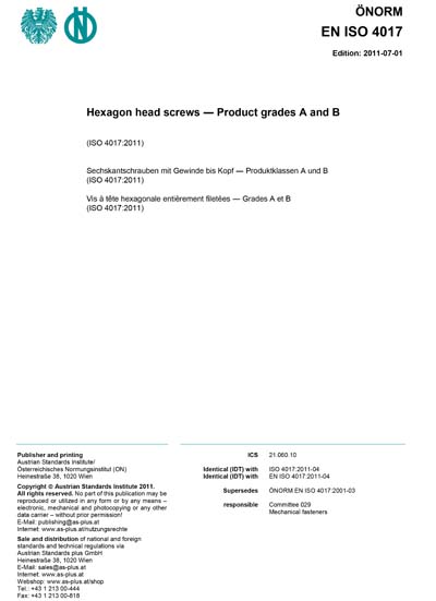 Standards PDF Cover Page