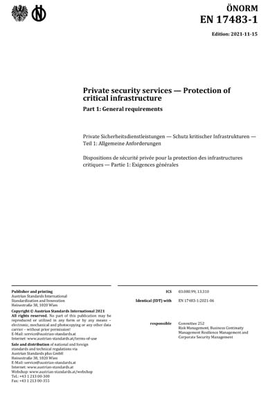 Standards PDF Cover Page