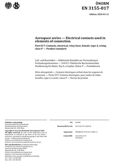 Standards PDF Cover Page