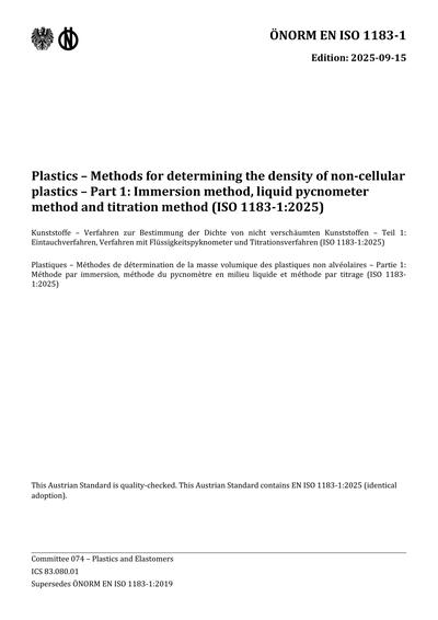 Standards PDF Cover Page