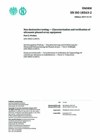 ONORM EN ISO 18563-2:2017 - Non-destructive testing - Characterization ...