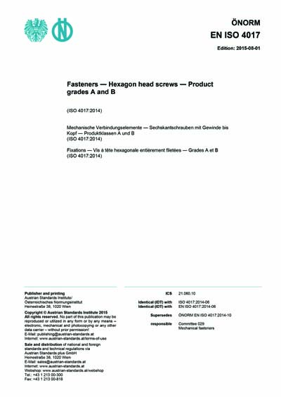 Standards PDF Cover Page