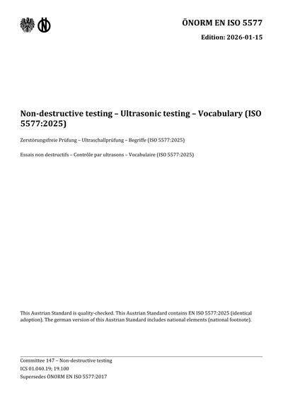 Standards PDF Cover Page