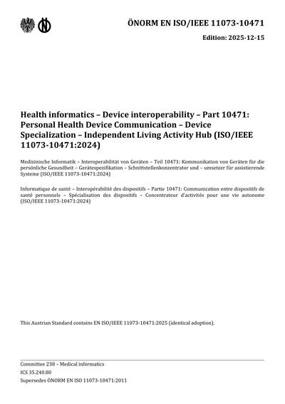 Standards PDF Cover Page