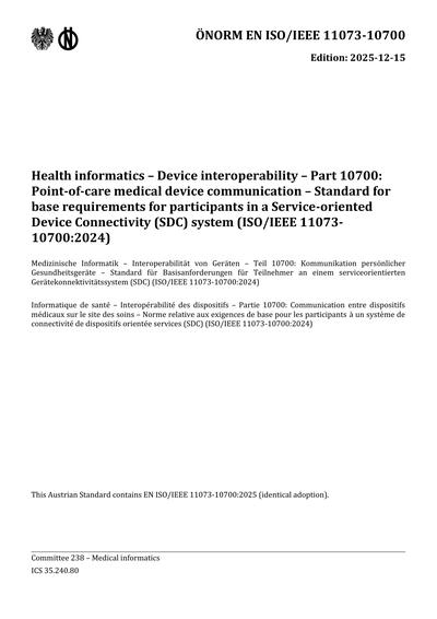 Standards PDF Cover Page