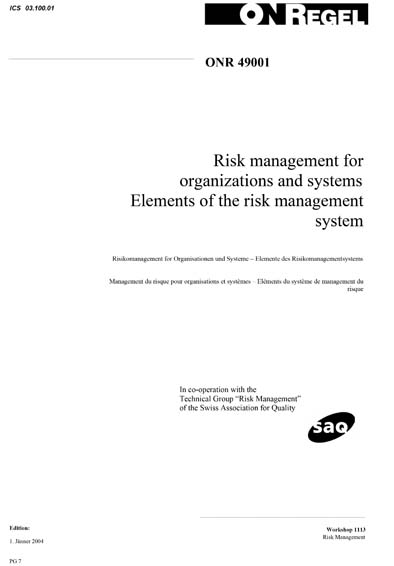 Standards PDF Cover Page