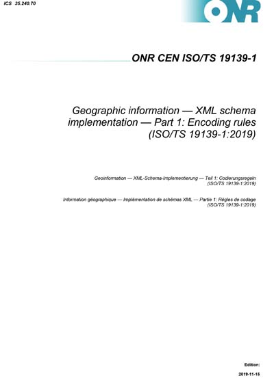 Iso 19139 Example ONR CEN ISO/TS 19139-1:2019 - Geographic information - XML schema ...