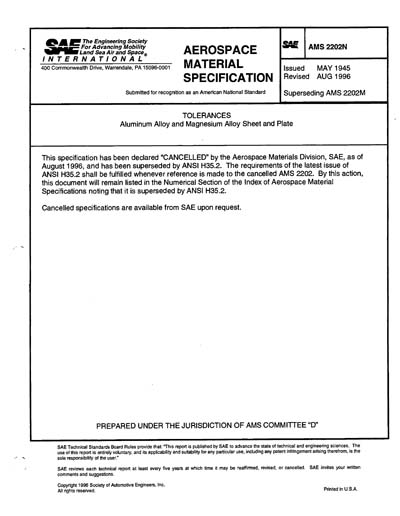 Standards PDF Cover Page