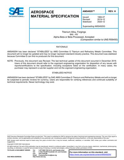 Standards PDF Cover Page