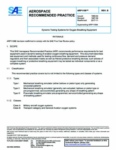 SAE ARP 1109B-1997 (SAE ARP1109B-1997) - Dynamic Testing Systems for ...