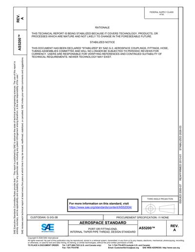 Standards PDF Cover Page