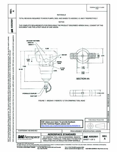 5259 Instructions SAE AS 5259/1A-2012 (SAE AS5259/1A-2012) - Crimping Tool and ...