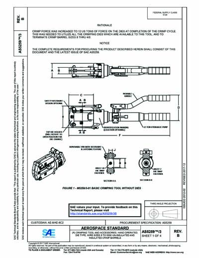 5259 Instructions SAE AS 5259/3B-2017 - CRIMPING TOOL AND ACCESSORIES, HAND OPERATED, DIE ...