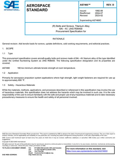 Standards PDF Cover Page