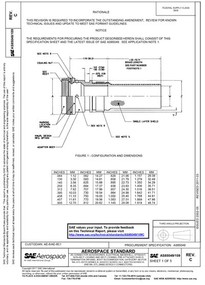 SAE AS 85049/109C-2011 (SAE AS85049/109C-2011) - Connector Accessories ...