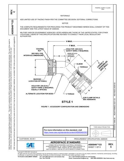 Shield Terminating Backshell SAE AS 85049/23C-2026 - CONNECTOR ACCESSORIES, ELECTRICAL, BACKSHELL ...