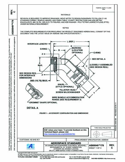 Shield Terminating Backshell SAE AS 85049/78C-2016 - CONNECTOR ACCESSORIES, ELECTRICAL, BACKSHELL ...