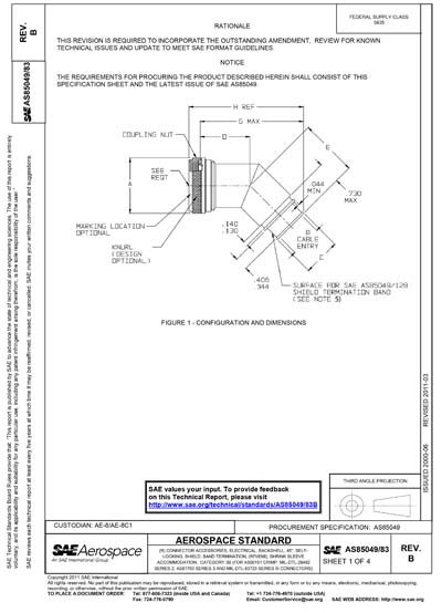 SAE AS 85049/83B-2011 (SAE AS85049/83B-2011) - Connector accessories ...
