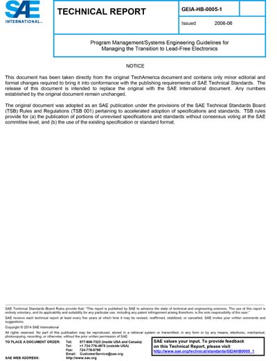 Standards PDF Cover Page