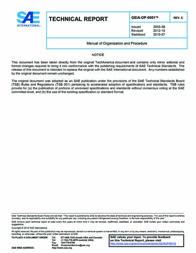 Standards PDF Cover Page